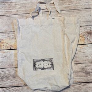 Gucci linen shopping bag